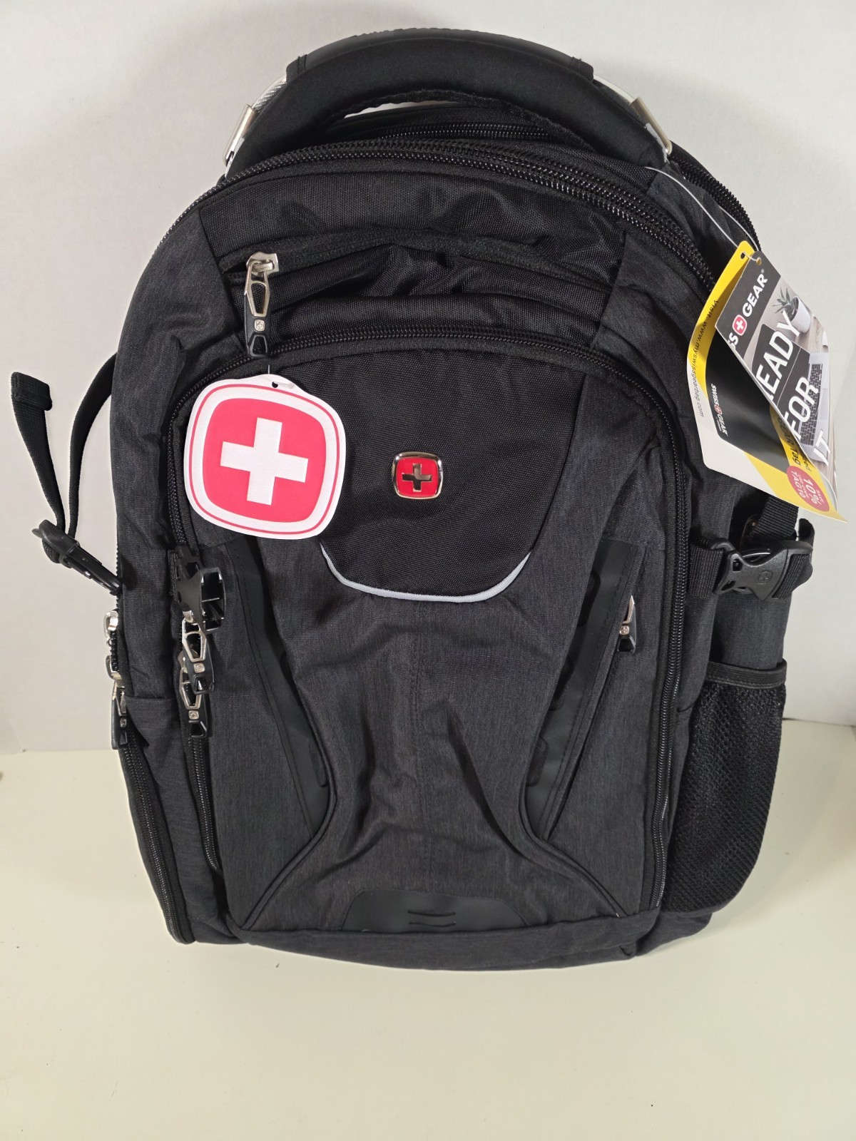 Swiss Gear Travel Tech Elite Laptop Backpack TSA Compliant USB Grey