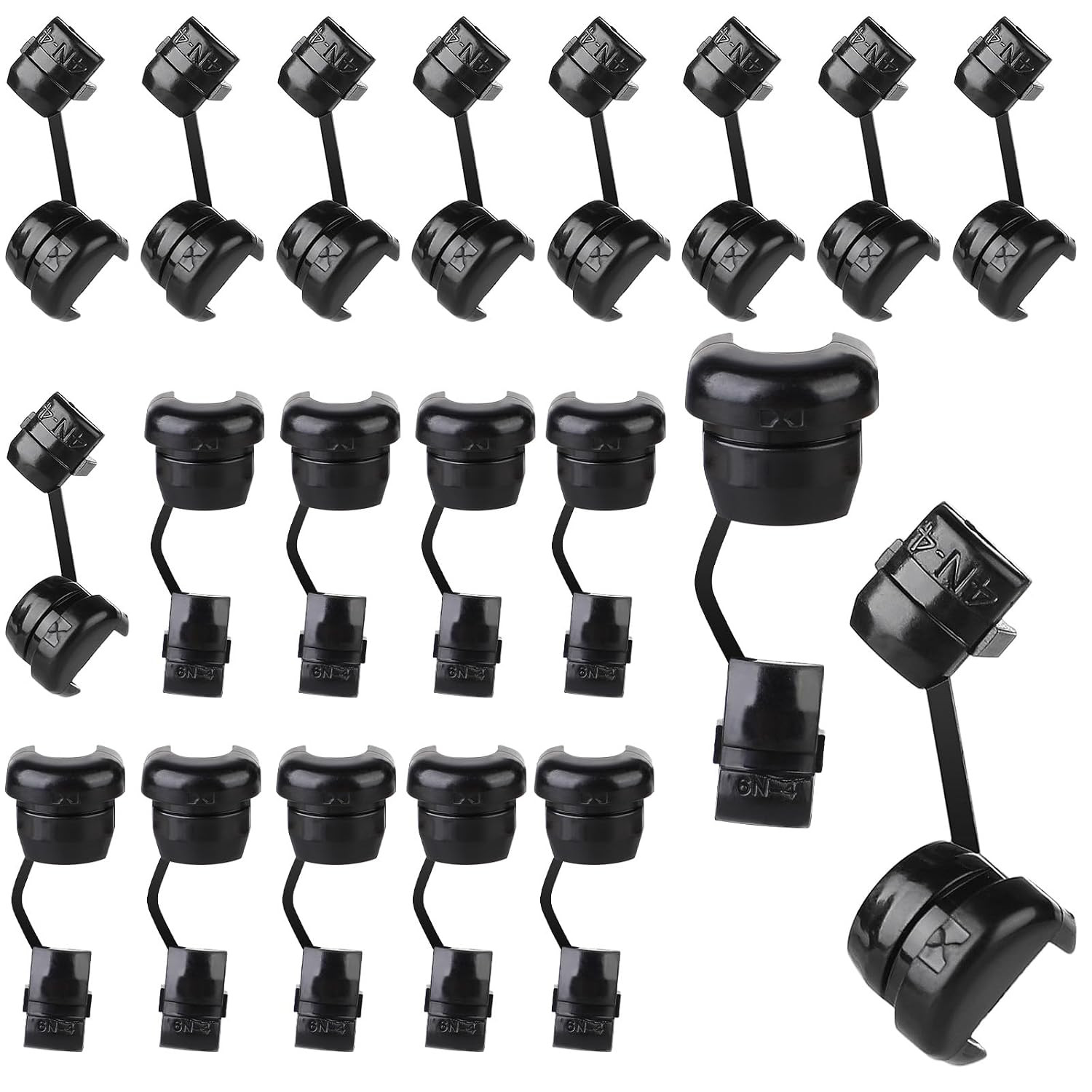 20PCS Electric Cable Protection Cord Buckle Black Wire Cover round Nylon Cable S