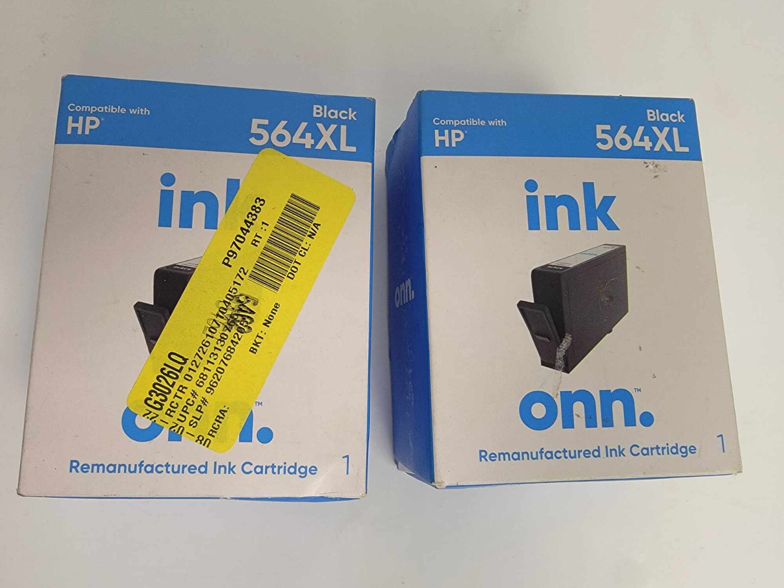 Lot 2 Brand new sealed Onn Remanufactured Ink Cartridge for HP 564XL Black