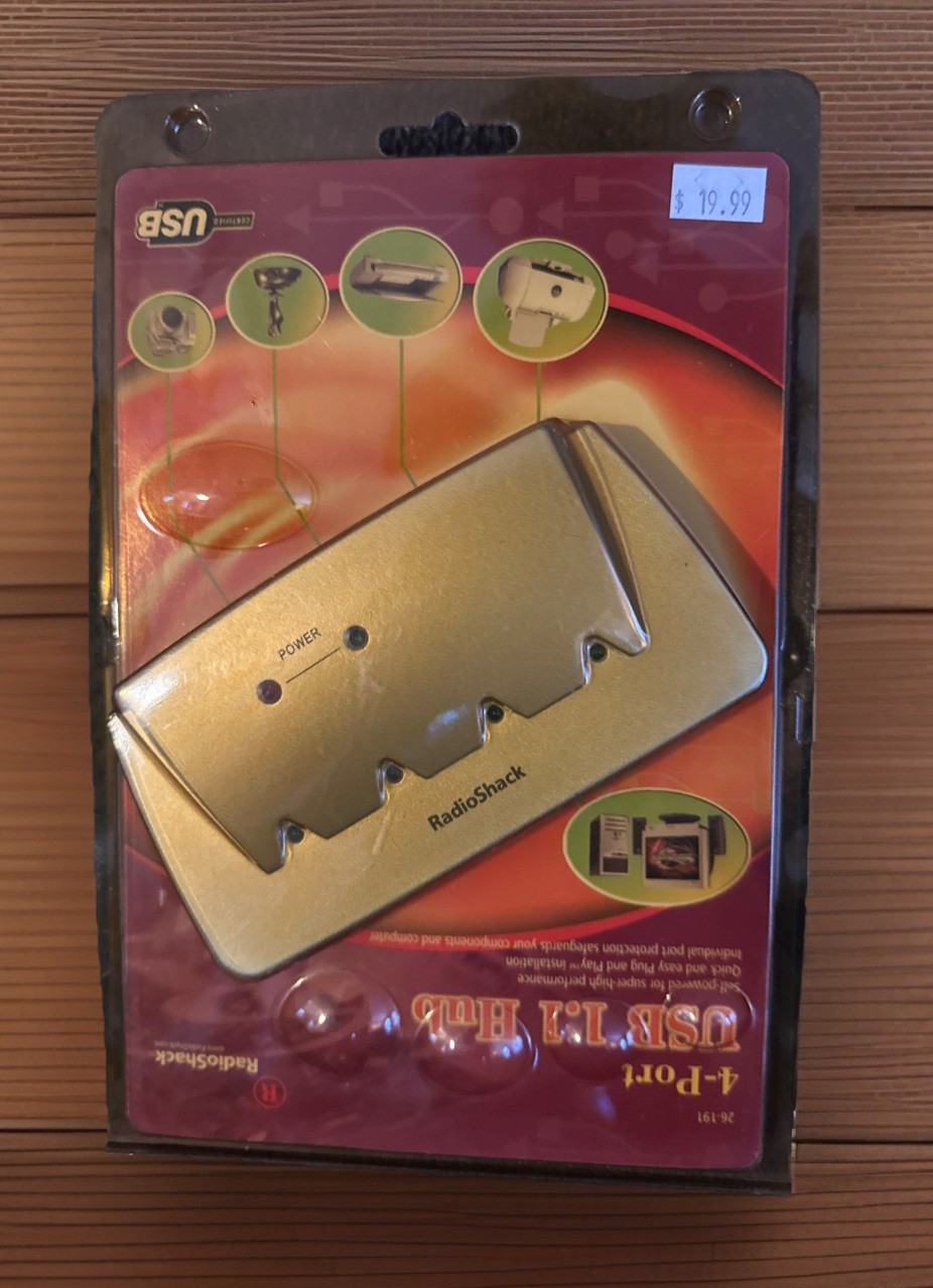 RadioShack 26-191 4 Port USB 1.1 Hub Expandable 6' Cord NEW NIP