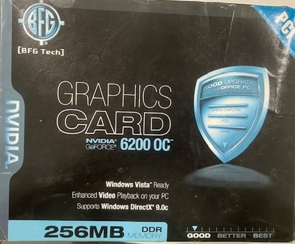BFG NVIDIA GE Force 6200 OC 256MB DDR Memory  AGP Graphics Video Card --OPEN BOX