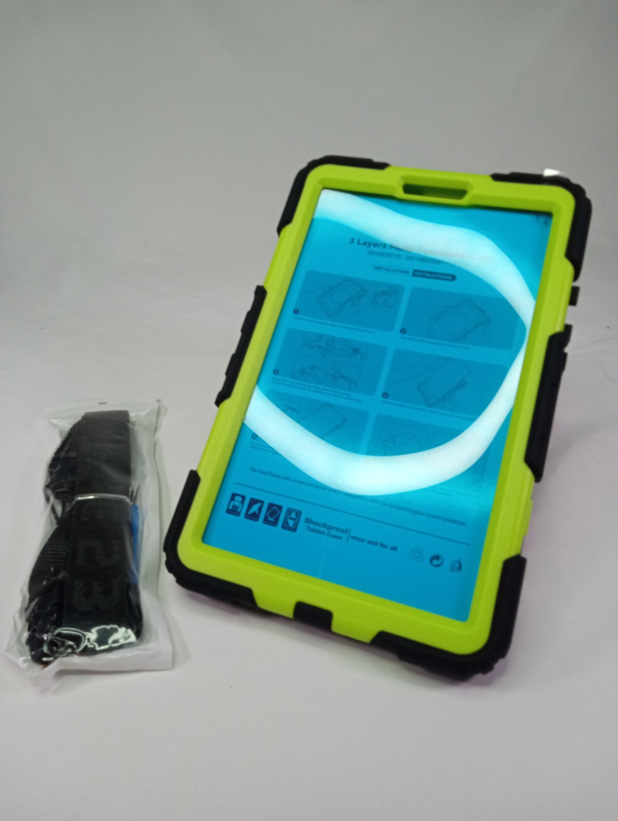 Galaxy A9 Shock Proof Case For 2023 8.7 Inch Tablet Green And Black