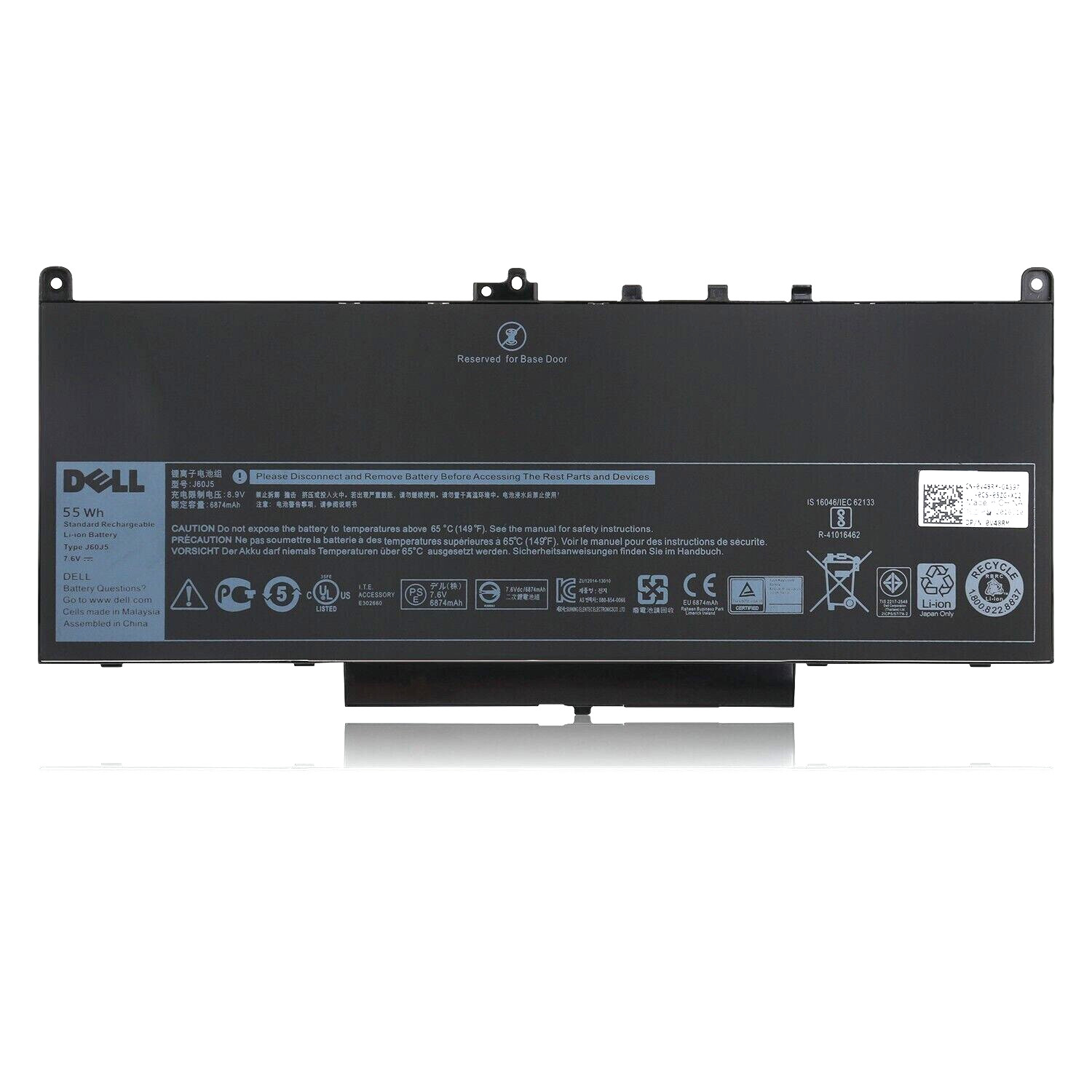OEM Genuine J60J5 Battery for Latitude E7270 E7470 MC34Y 242WD GG4FM 451-BBSX US