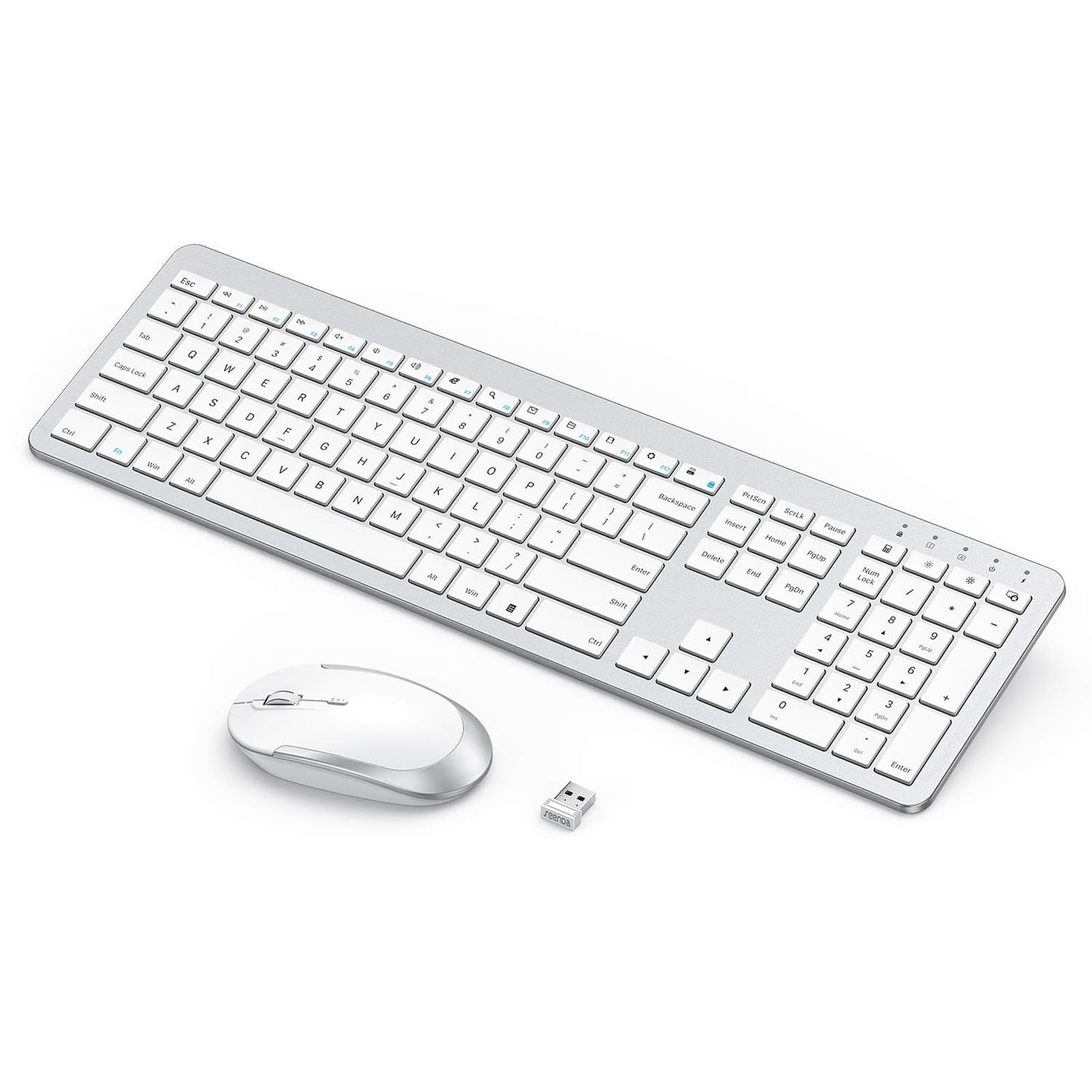 seenda Wireless Keyboard and Mouse Combo, Rechargeable Quiet Keyboard Mouse, ...