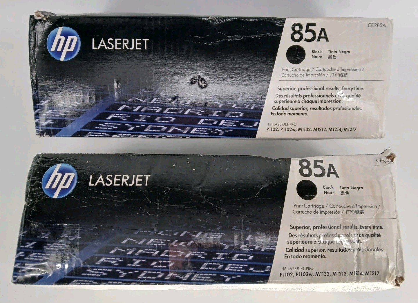 2 Genuine HP 85A CE285A Black LaserJet Toner Cartridges Sealed OEM