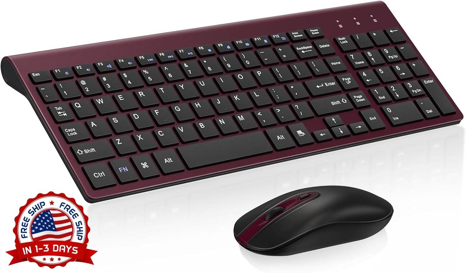Teclado y ratón inalámbricos, combinación de teclado y ratón inalámbricos, ergon
