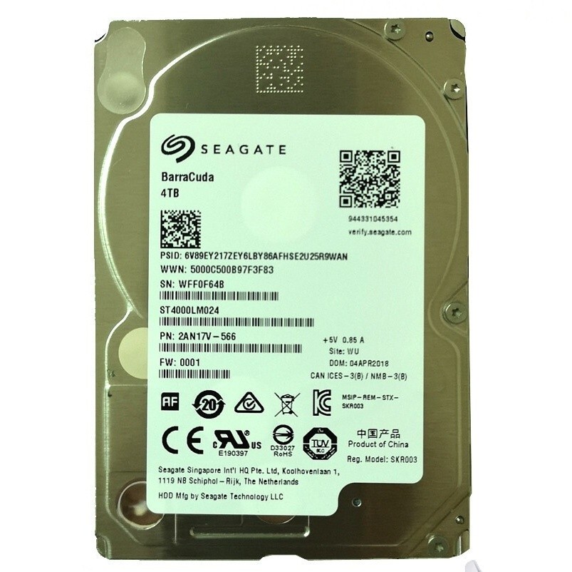 Seagate Barracuda 4TB ST4000LM024 SATA 128MB 2.5" Laptop Hard Disk Drive -15mm