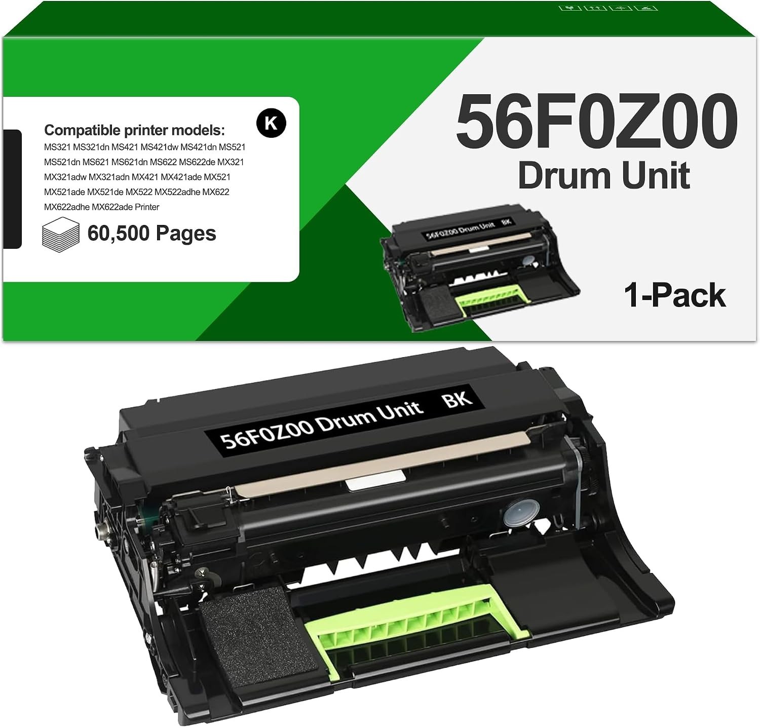 50F0Z00 Imaging Unit Drum High Yield Lexmark MS321 MS421 MX521 1-Pack BN