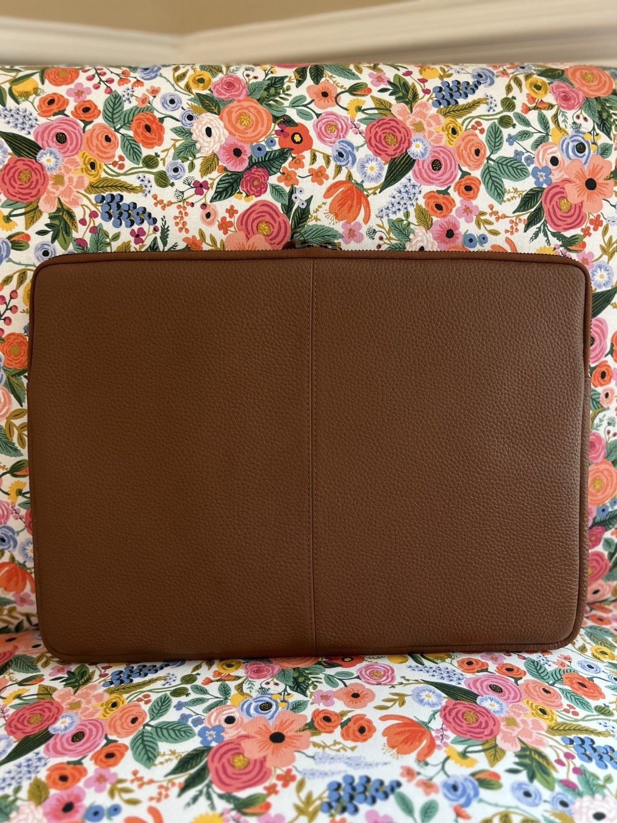 Mark And Graham Harvey Leather Laptop Case Hazelnut NO MONO NWOT OB READ Size tw