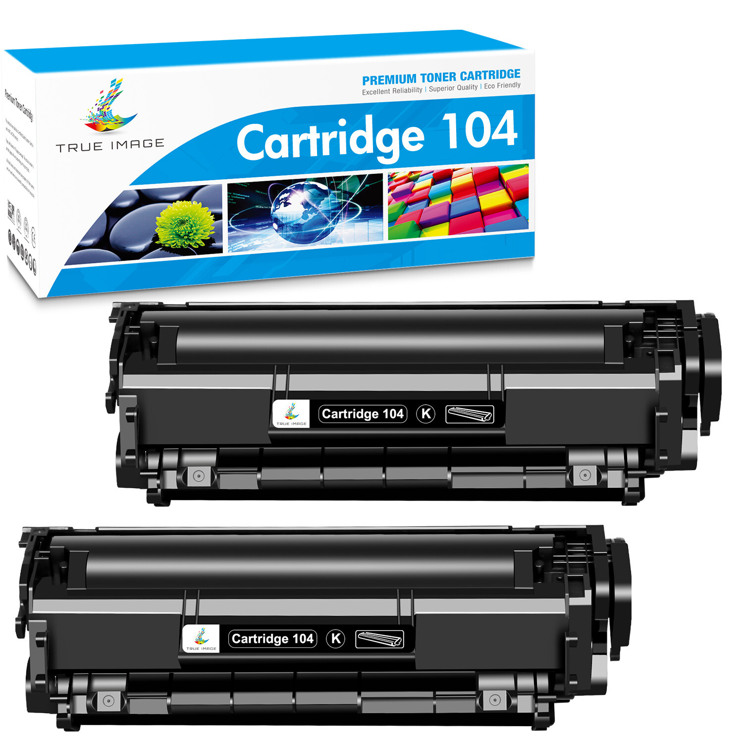 2PK Toner Replacement For Canon 104 FX9 FX10 ImageClass MF4350D MF4150 D420 D480