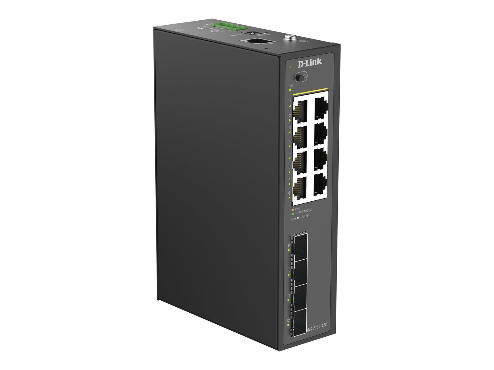 D-Link PoE+ Switch DIS-210G-12P 12 Network Switch 1Gbps 12-Port Power Over