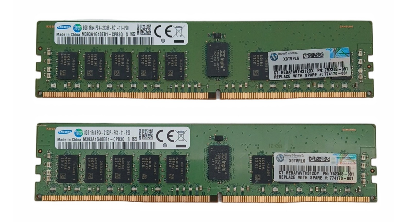 Samsung 16GB 2x8GB DDR4-2133 PC4-17000 RDIMM Server RAM HMA42GR7AFR4N