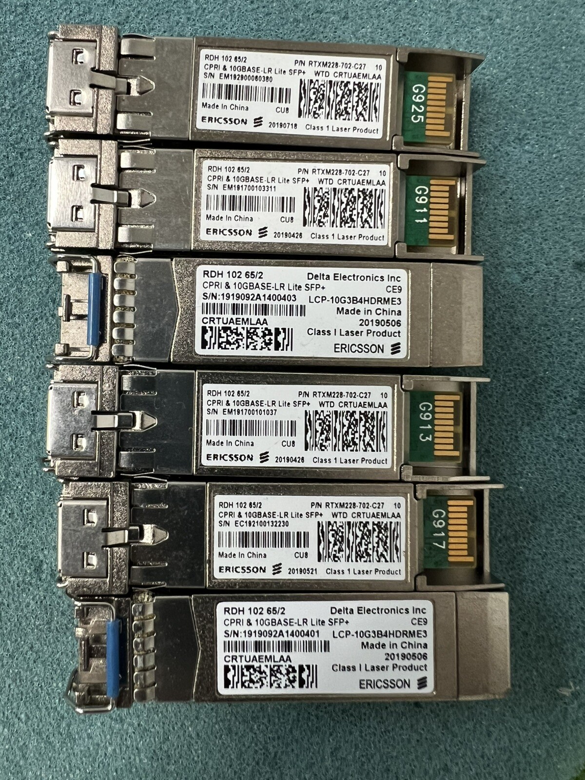 Lot Of 6 Ericsson RDH 102 65/ 2 Transceiver Module