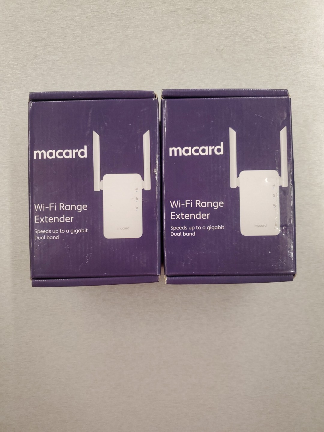 Macard RE1200 White Wireless Booster Dual Band 2 Pack