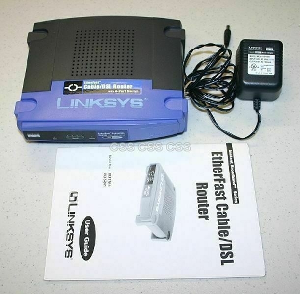 Linksys Etherfast Cable DSL Router Model BEFSR41 w/ 4-Port Switch, Transformer