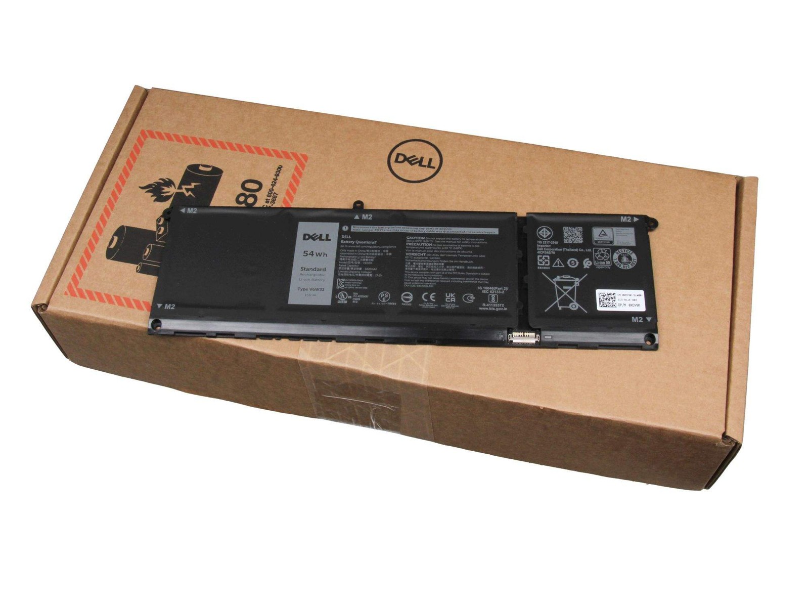 Dell V6W33 Battery 54Wh Genuine 4 Cell Battery 3,420mAh ~D~