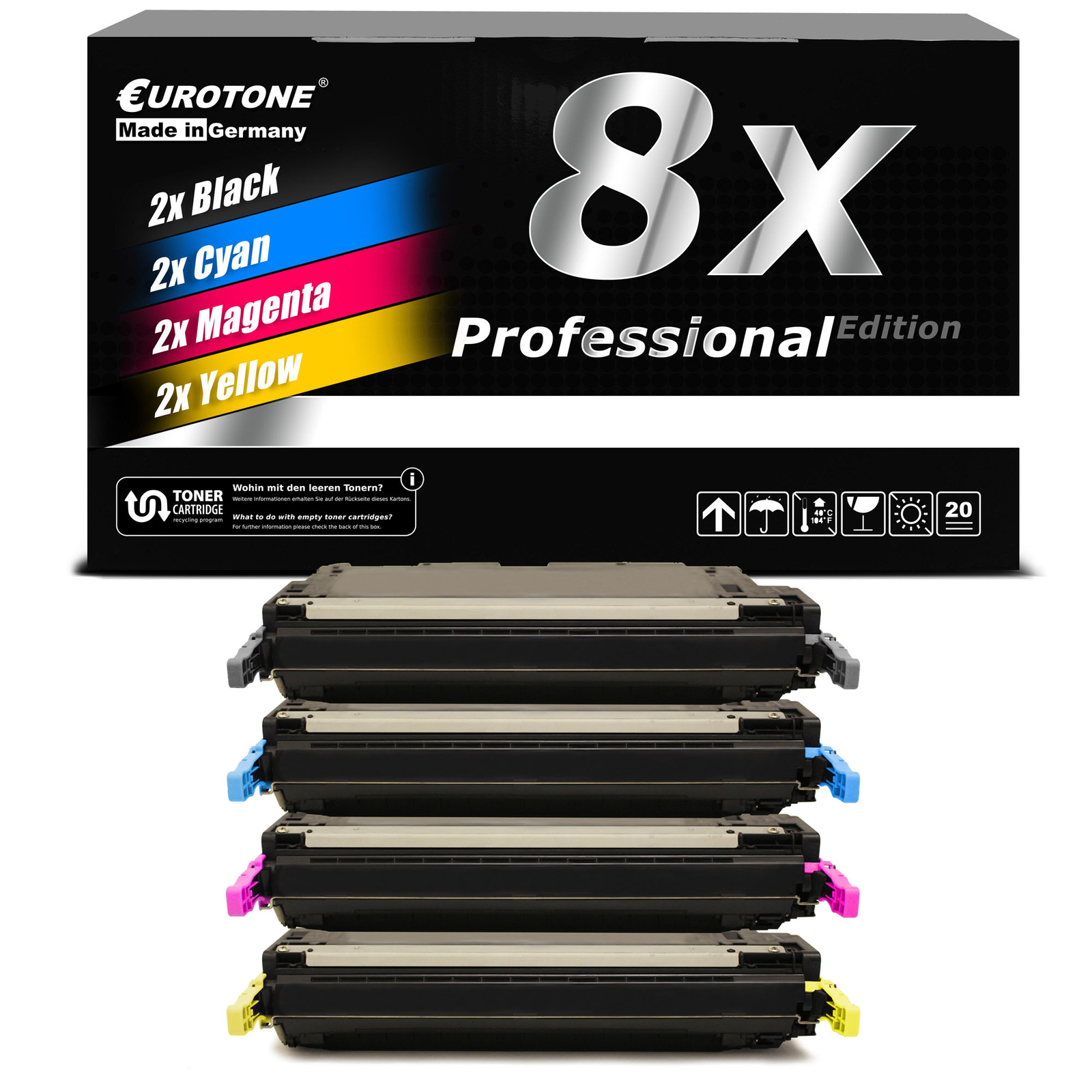 8X Eurotone PRO Cartridge For HP Color LaserJet 4700-N 4700-DN 4700-PH 4700-DTN