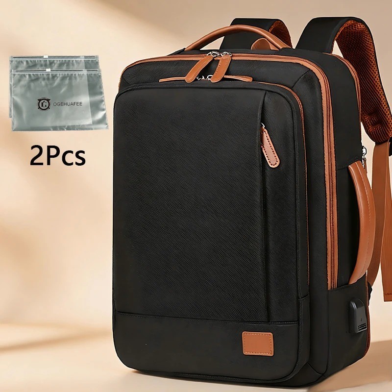 Laptop Backpack Travel Business Computer Bag Expandable 3PCS Storage Set