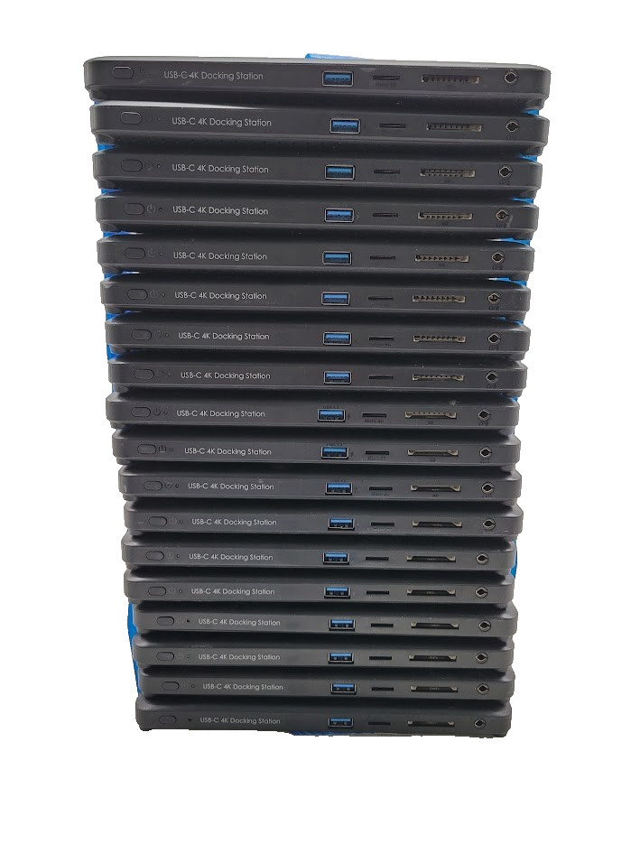 Lot of 18 Approved Micro Dock 12-Port USB-C Triple 4K 130W Adapter DOS-UBC-12P-0