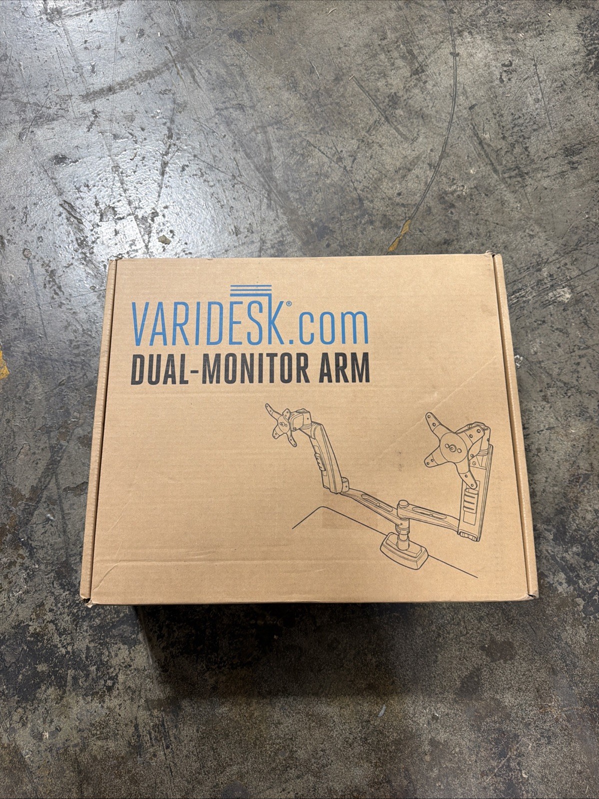 Vari-desk Dual Screen Monitor Arm Desk Mount - Model 48003 new in box sealed