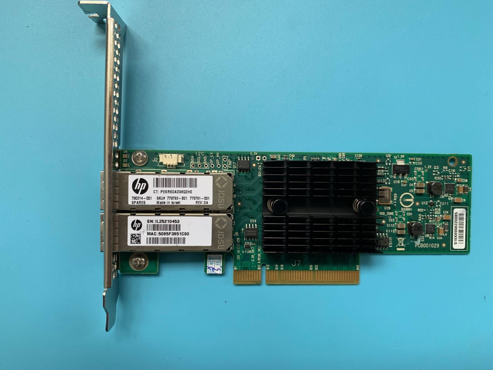 Full height HP Ethernet 10Gb Dual Port 546SFP+ Adapter  790314-001 779791-001