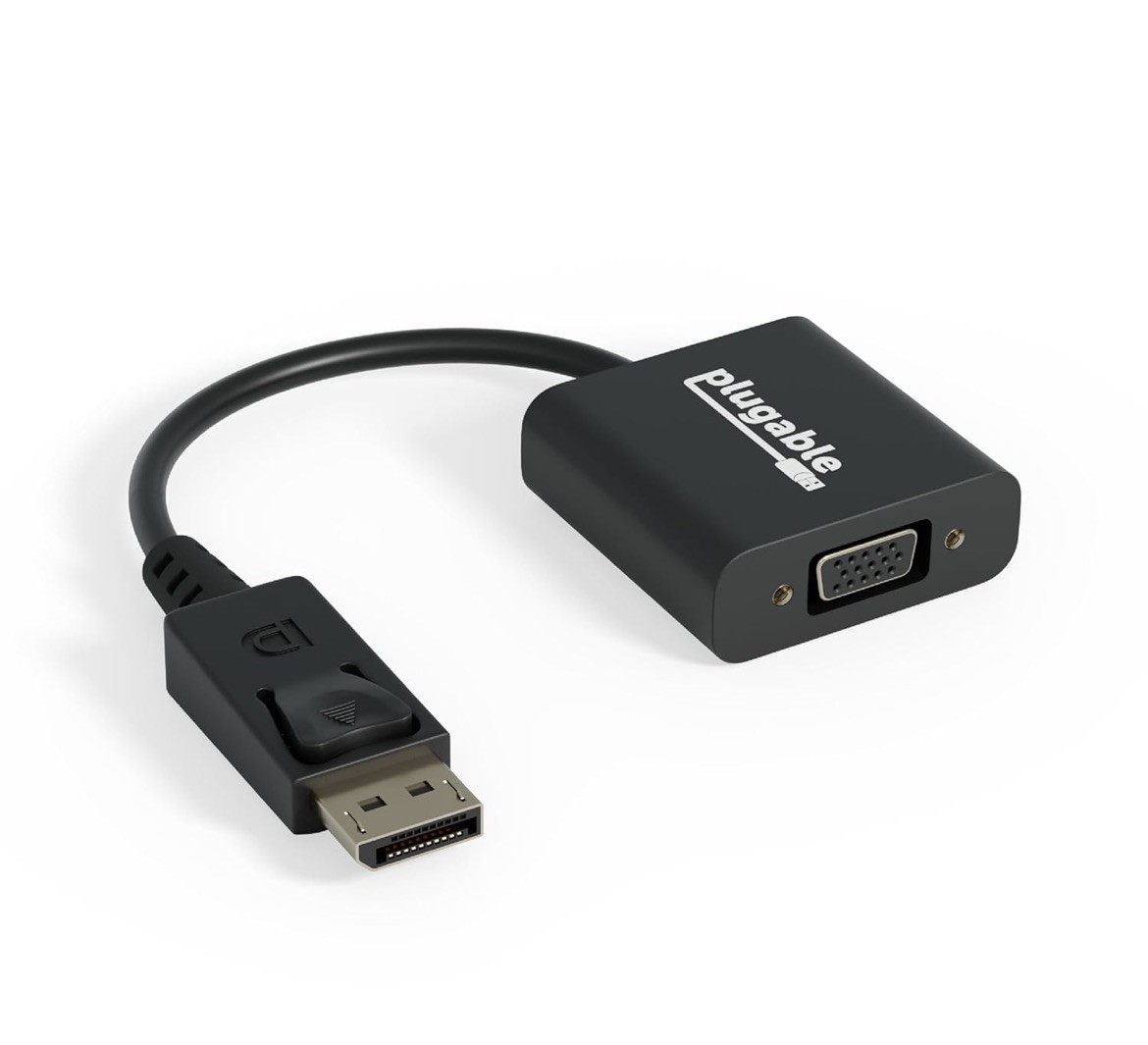Plugable DisplayPort to VGA Active Adapter VGA, Black 