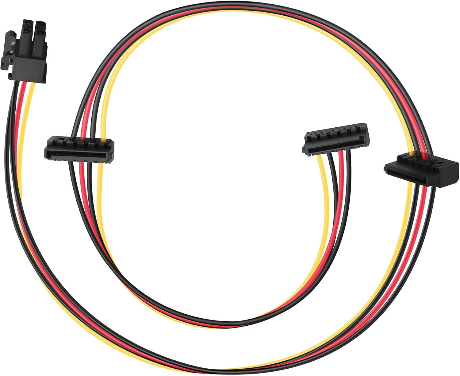 SATA Power Cable for HP 6000/8000 Series, 4Pin to 15Pin 3-Port Splitter, 18AWG