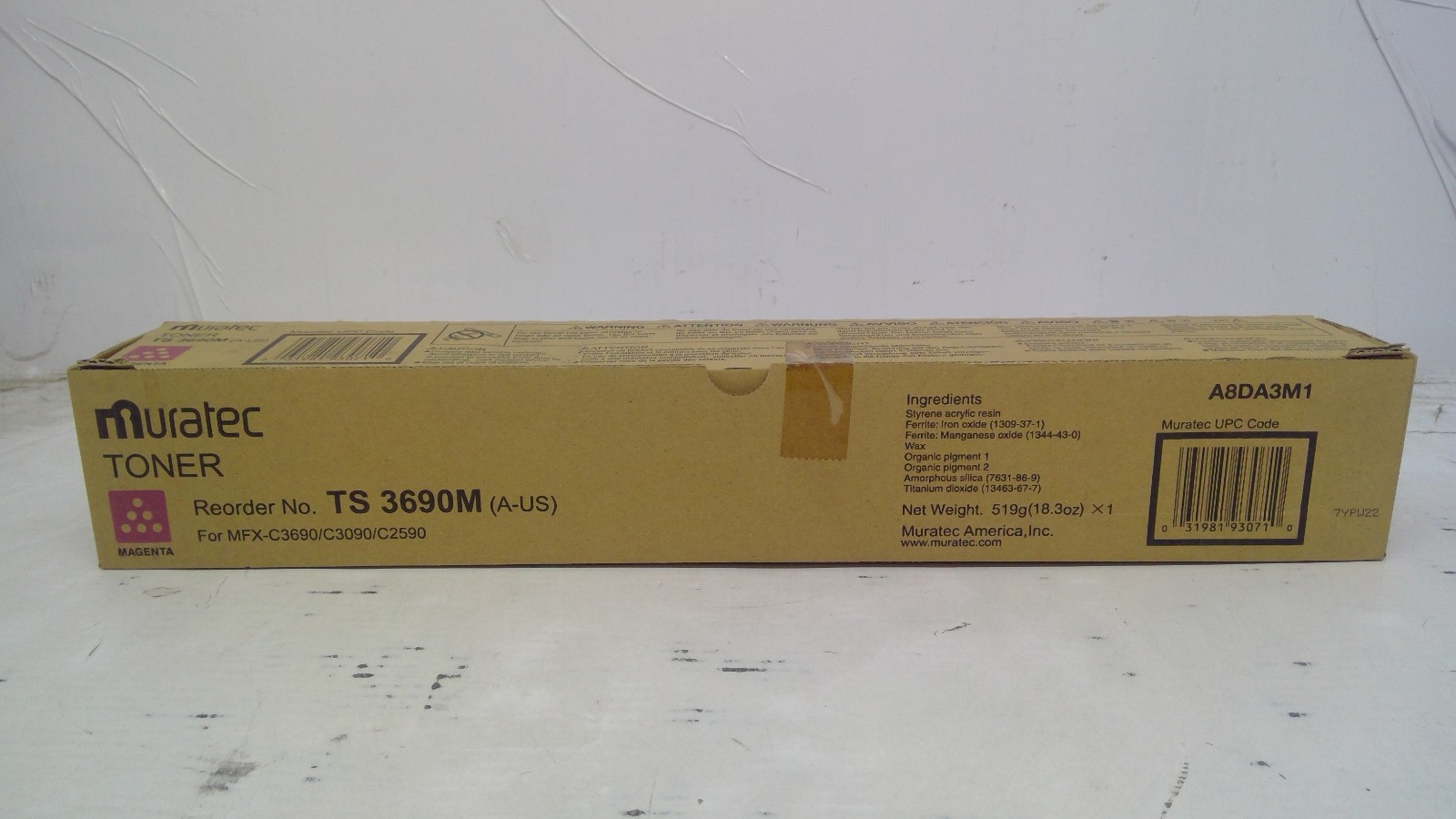 Genuine Muratec TS 3690M Magenta Toner Cartridge A8DA3M1
