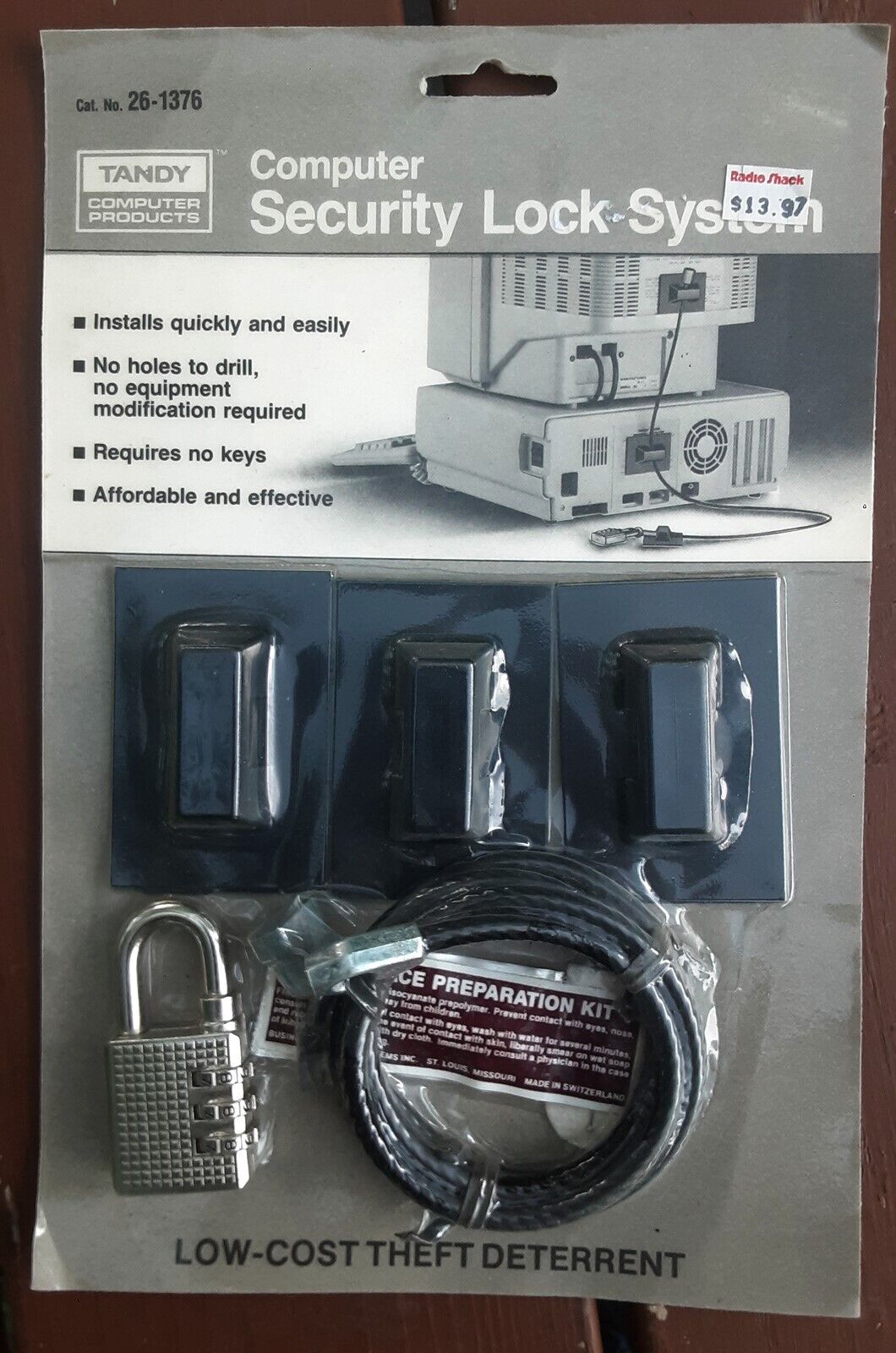 NOS VINTAGE TANDY Computer Security Lock System and Expansion Pack 26-1376