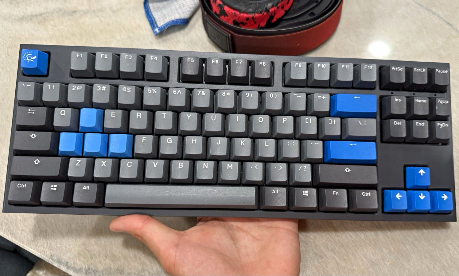 Ducky One 2 Mechanical Wired Keyboard, Black/Gray/Blue, QWERTY, DKON1687