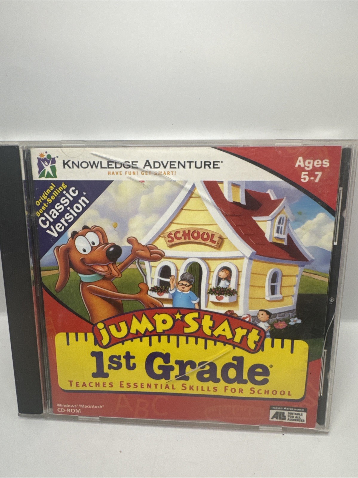 Vintage JumpStart 1st Grade CD-ROM PC Mac Game Classic Knowledge Adventure