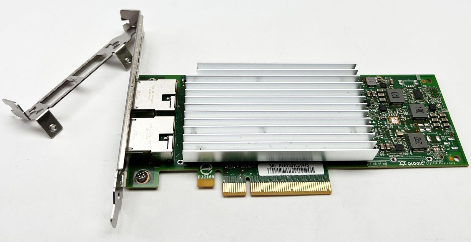 QLogic QL41112HLRJ DUAL PORT 10GBE RJ-45 PCIE ADAPTER with both brackets