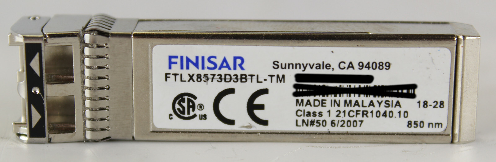 Finisar FTLX8573D3BTL-TM Class 1 850nm 10G Transceiver Module