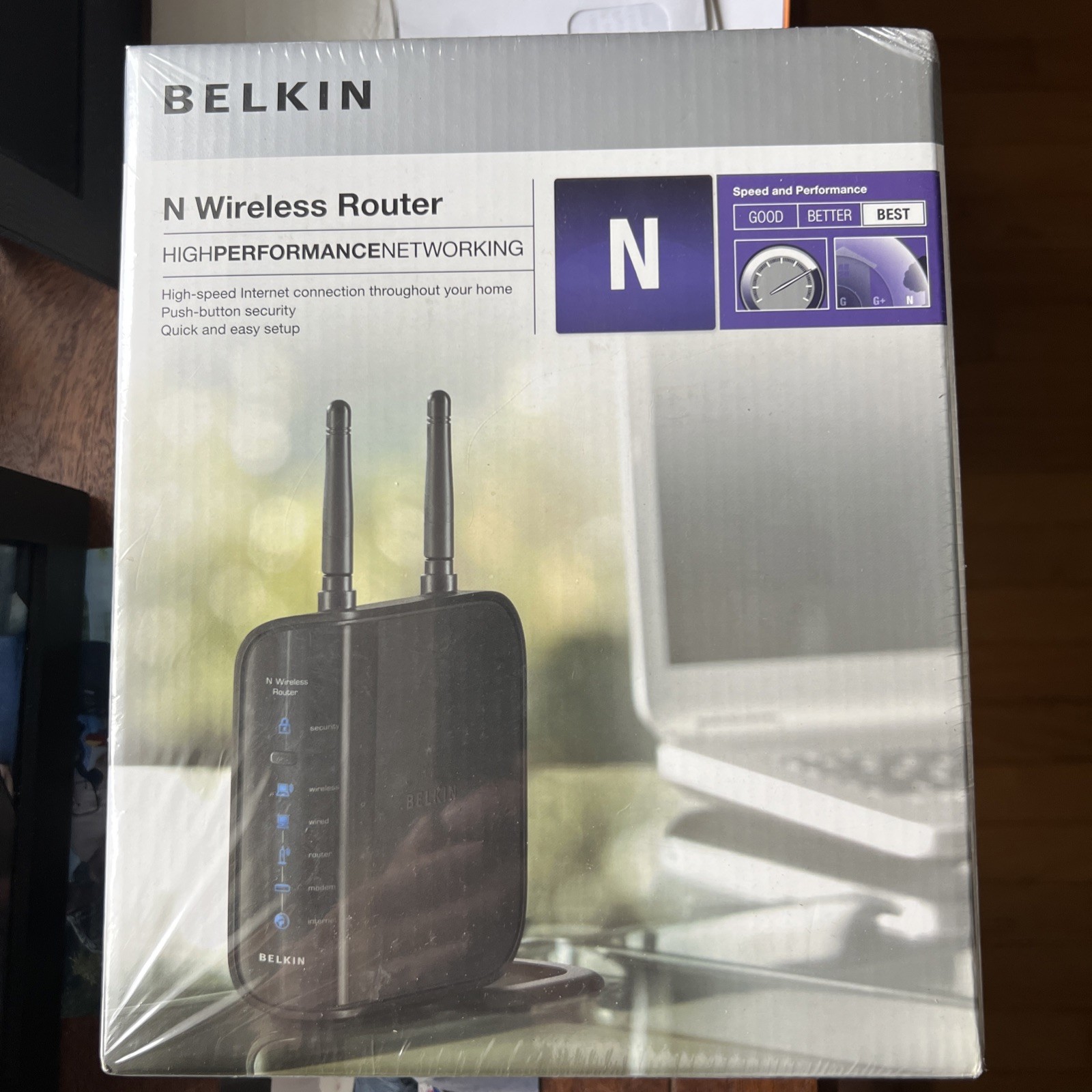 Belkin F5D8236-4 4-Port 10/100 Wireless N Router Ver 3000 - New and Sealed