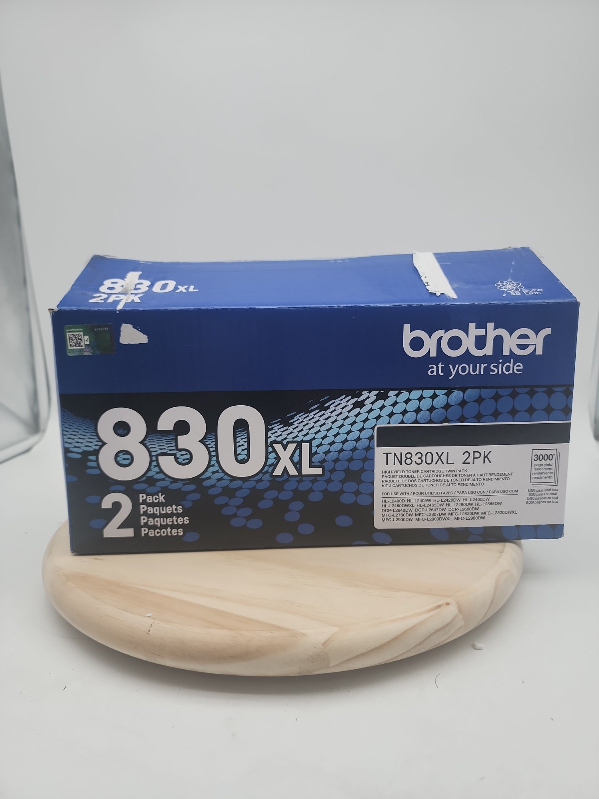 Brother TN830XL 2-Pack Genuine OEM Black Toner High Yield Open Box