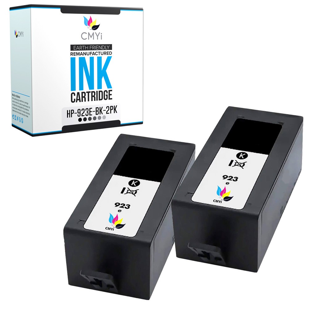 2PK CMYi Compatible Black 923e Ink Cartridges for HP OfficeJet Pro 8138e, 8139e
