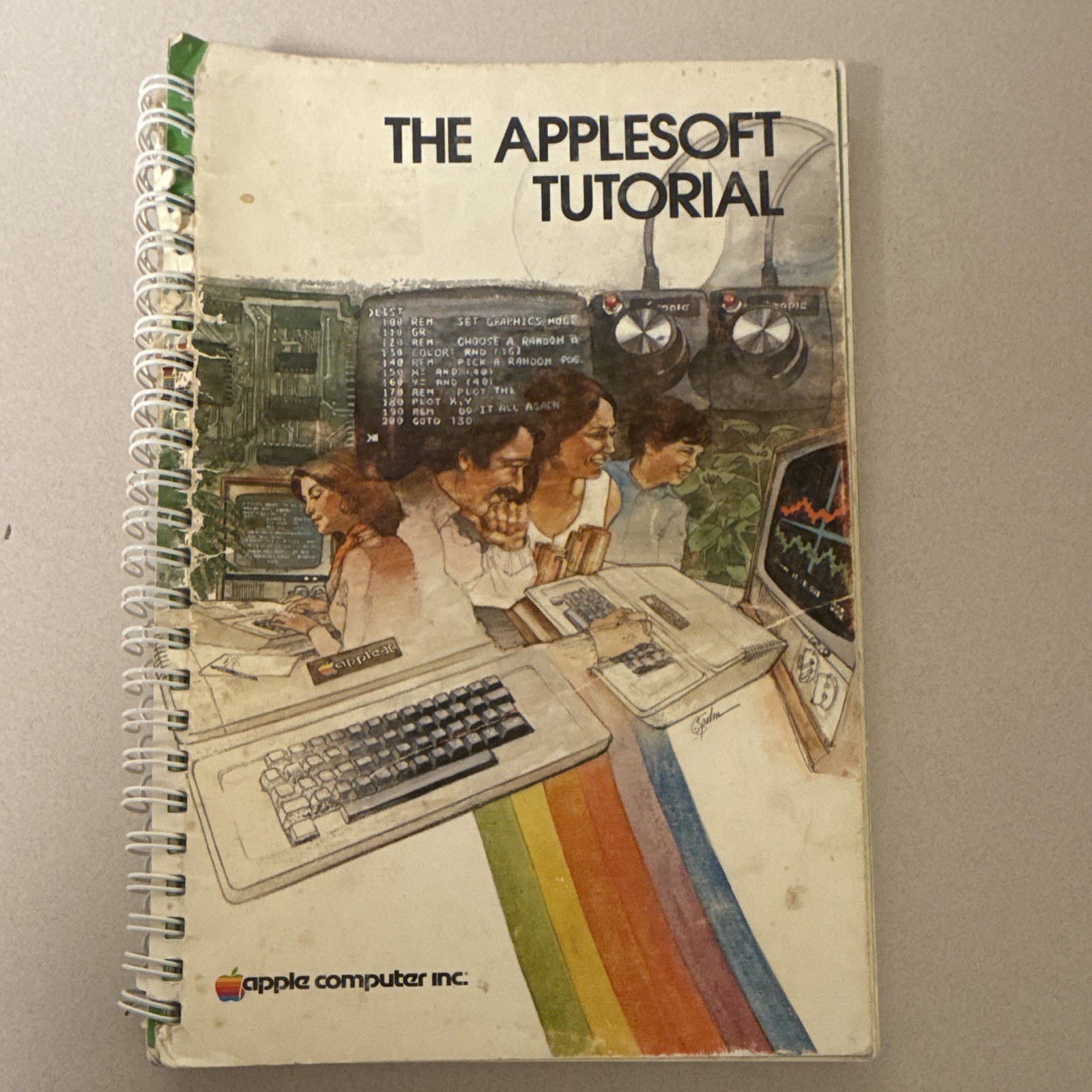Apple Computer Inc. Applesoft Tutorial Spiral-Bound Book 1979 MPN A2L0018