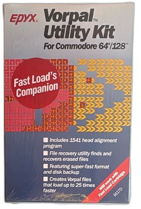 Epyx Vorpal Utility Kit Sealed 1986 Commodore 64 128 Fast Load Disk Software