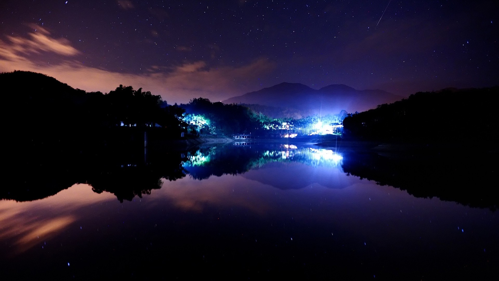Landscape night stars dark Custom Gaming Mat Desk