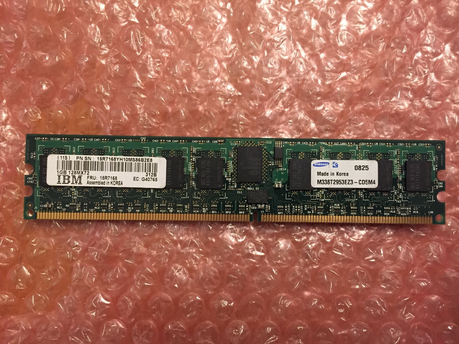IBM (15R7168) 128MX72 1GB Memory Module / 15R7168YH10MS86B2E8 / EC: G40765