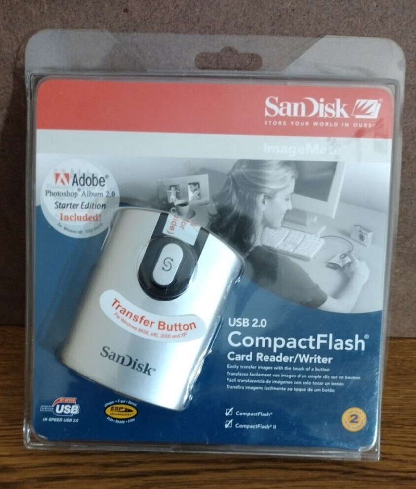 SanDisk ImageMate CompactFlash Card Reader/Writer Type I/II USB 2.0 - Sealed NEW