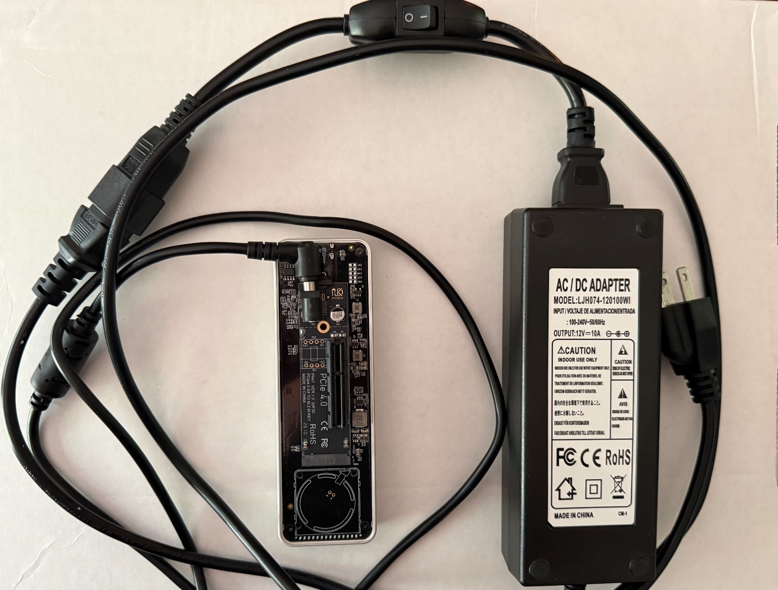 USB4 eGPU Dock with Power supply + Optional High-wattage Upgrade