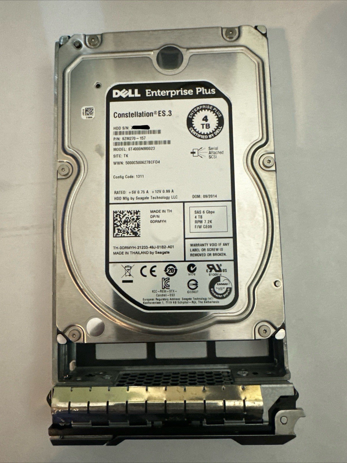 Dell 4TB 7.2K SAS 6Gbps Enterprise Plus Constellation ES.3 Hard Drive READ BELOW