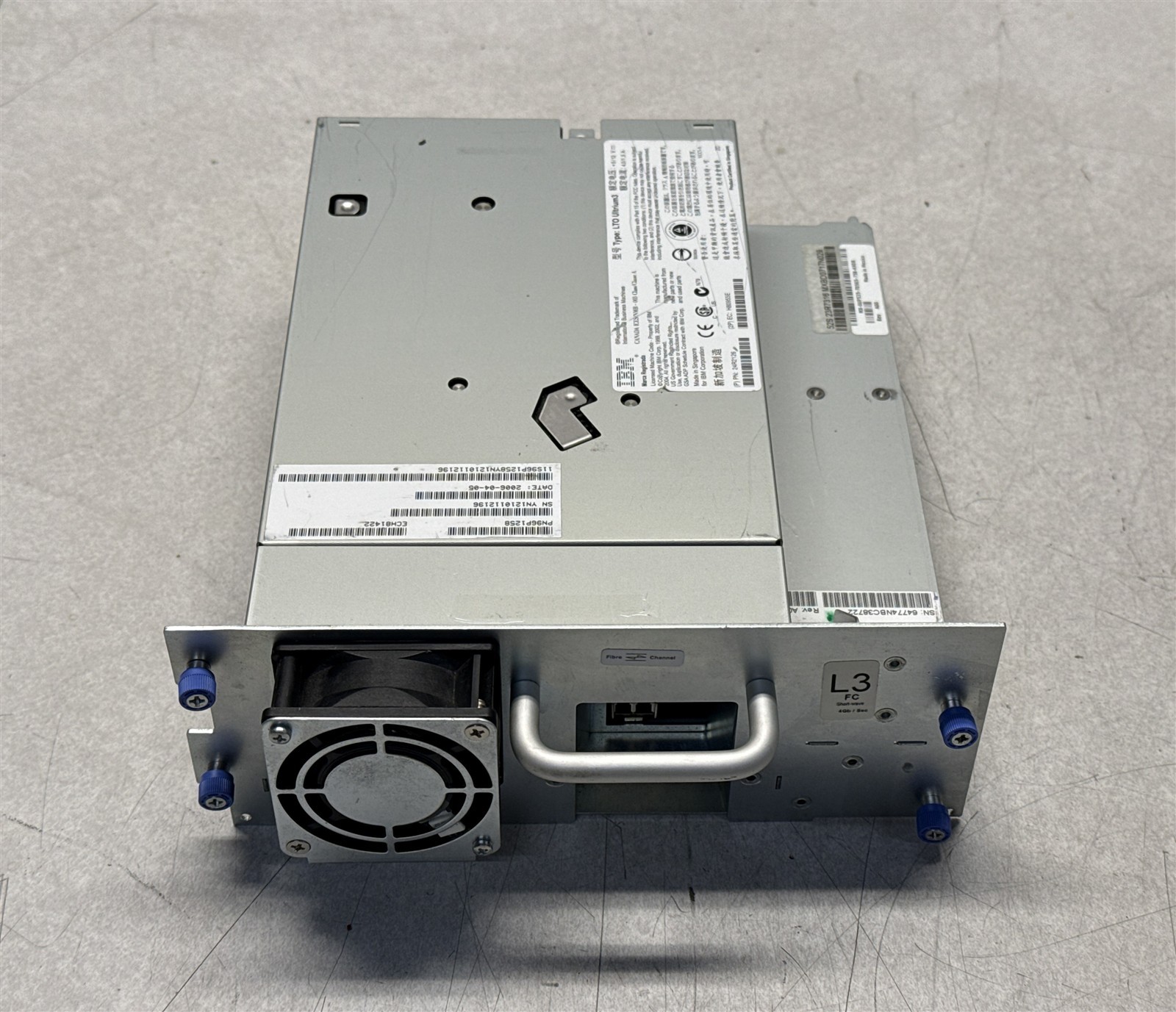 IBM 24R2126 LTO ULTRIUM 3 SCSI INTERNAL TAPE DRIVE 23R7316 96P1258