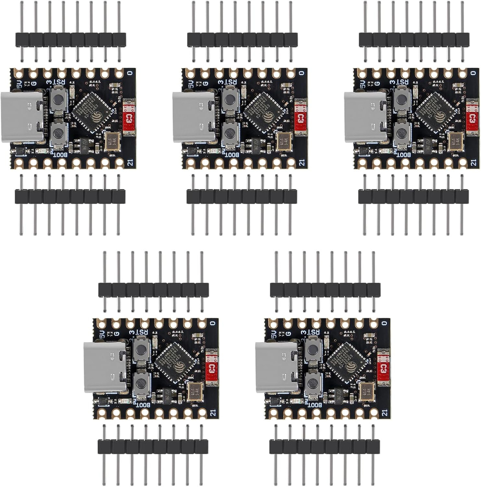 5pcs ESP32 C3 Development Board Mini WiFi Bluetooth 160MHz RISC V IoT
