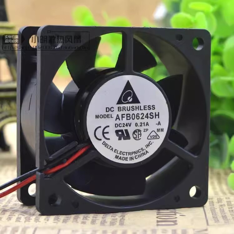 Delta AFB0624SH 6025 DC24V 0.21A 6CM 2-wire Inverter Cooling Fan