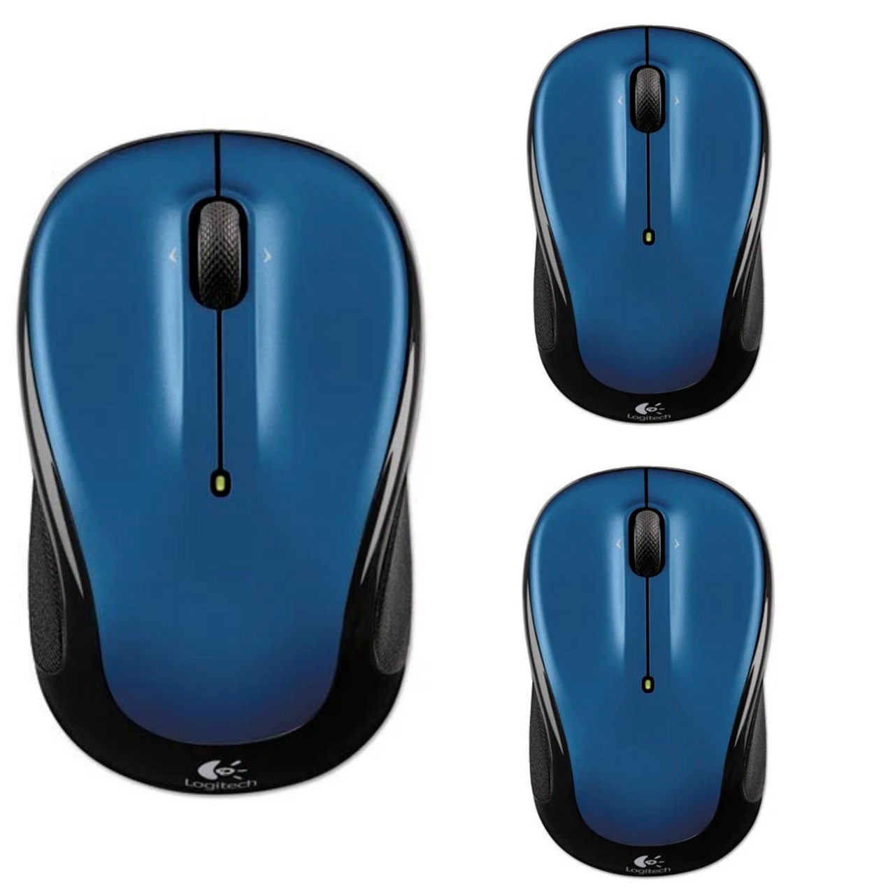 3 Pack - Logitech - M325 Wireless Optical Compact Mouse - Blue - No Receiver