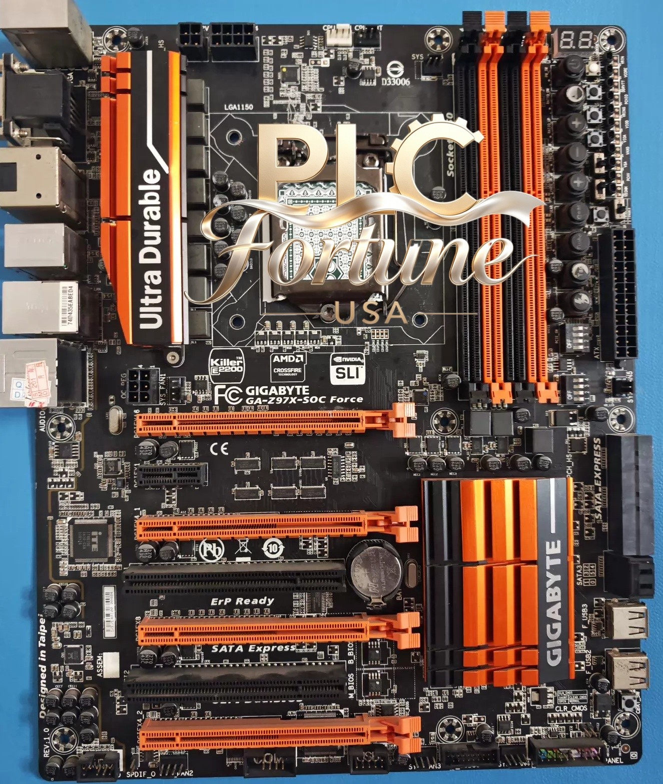 Used Gigabyte GA-Z97X-SOC Force Intel Z97 LGA1150 ATX DDR3 Desktop Motherboard
