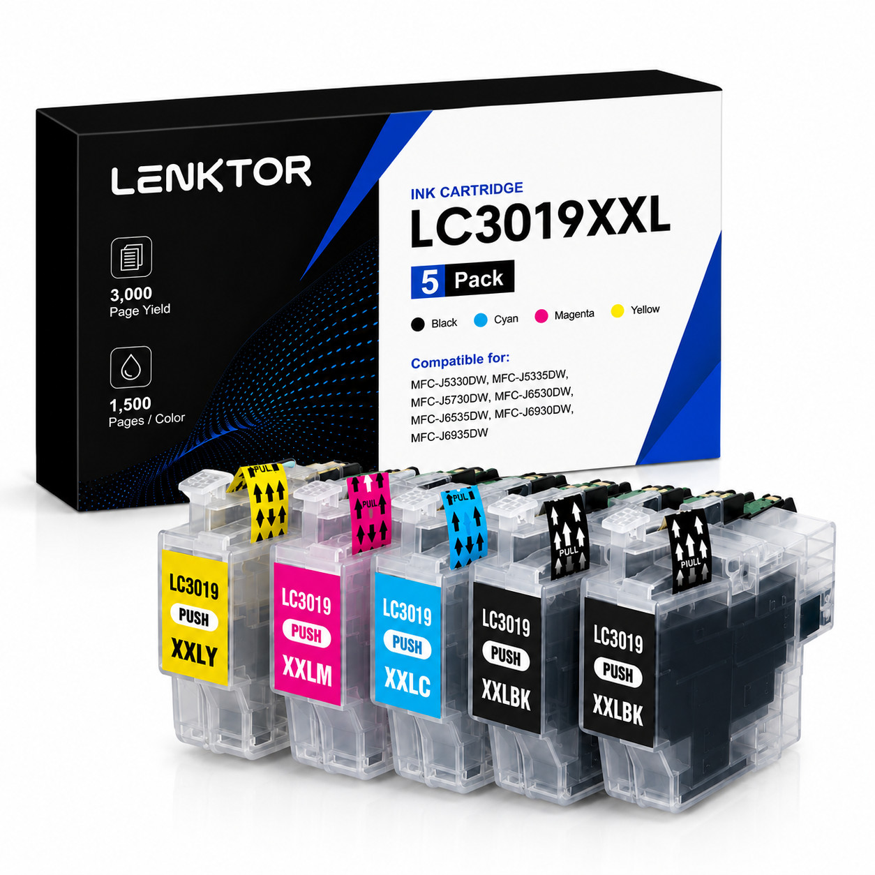 LC3019XXL 5PK High Yield Ink for MFC-J5330DW J5335DW J6530DW J6730DW J6930DW 5pk