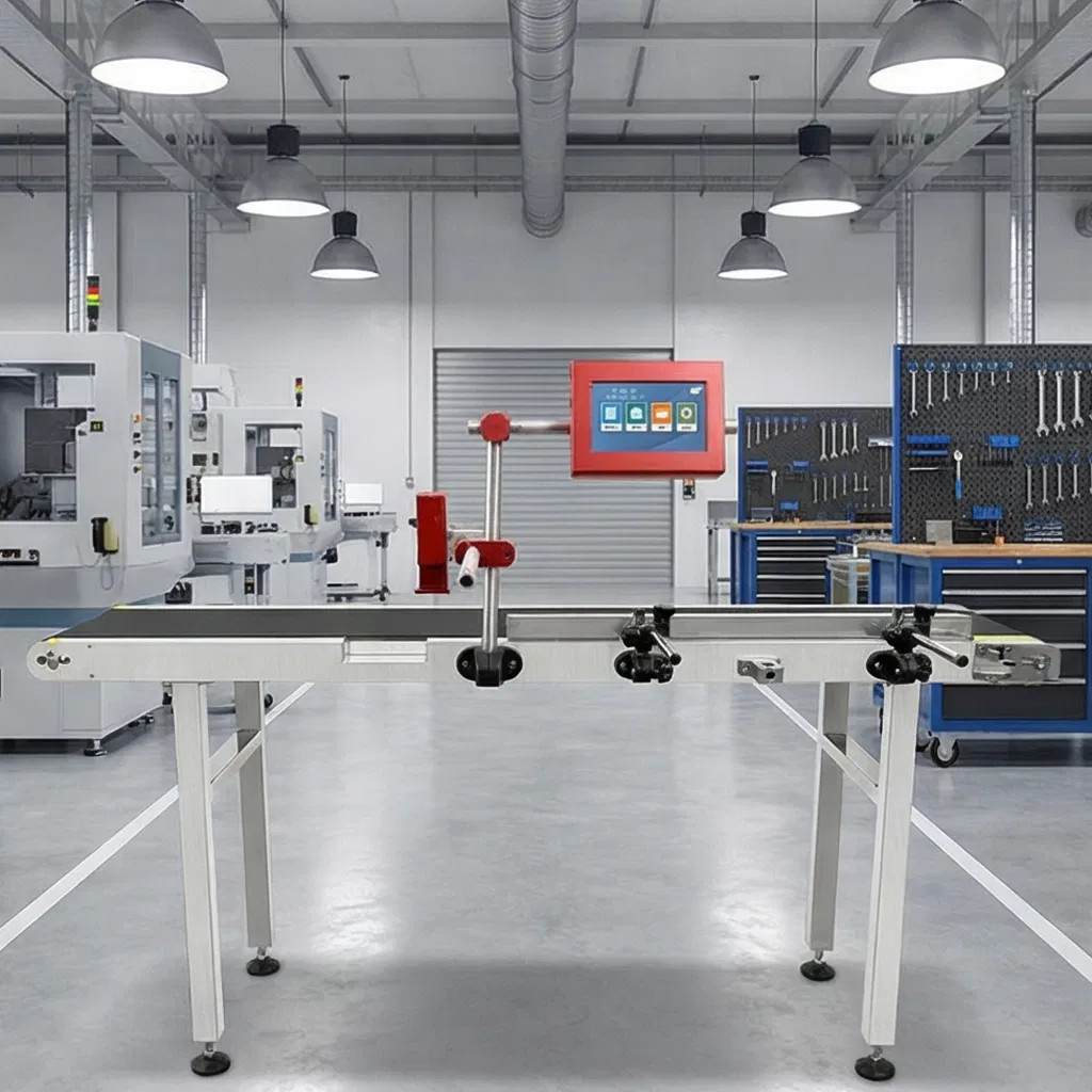 12.7mm Inline Inkjet Coding Machine Single Head No Conveyor Button 600DPI
